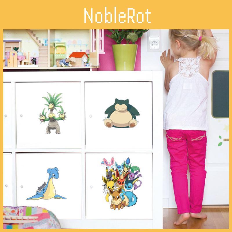 Наклейка на стену Покемон из ПВХ материала для декора детской спальни и класса