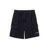 Li Ning Wade Series Embroidered Logo Loose Wash Denim Shorts Men Shorts Black AJSR005-2