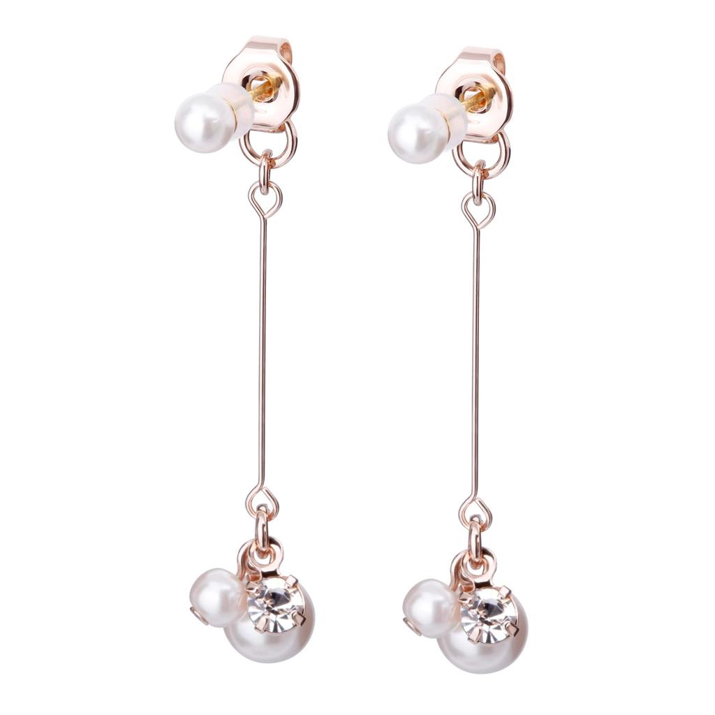LOKUMI Made In K18 Back Swing Nickel Pearl Bases Are K24 Gold Earrings, Japan, 18K, Post, K18, Hypoallergenic, 2-Way, Pearl, Bijou, Catch, Earrings,