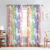 Cute Cartoon Curtains Fashion Creative Pattern Unicorn Rainbow Curtains Girls Children's Room Decorative Curtains Custom