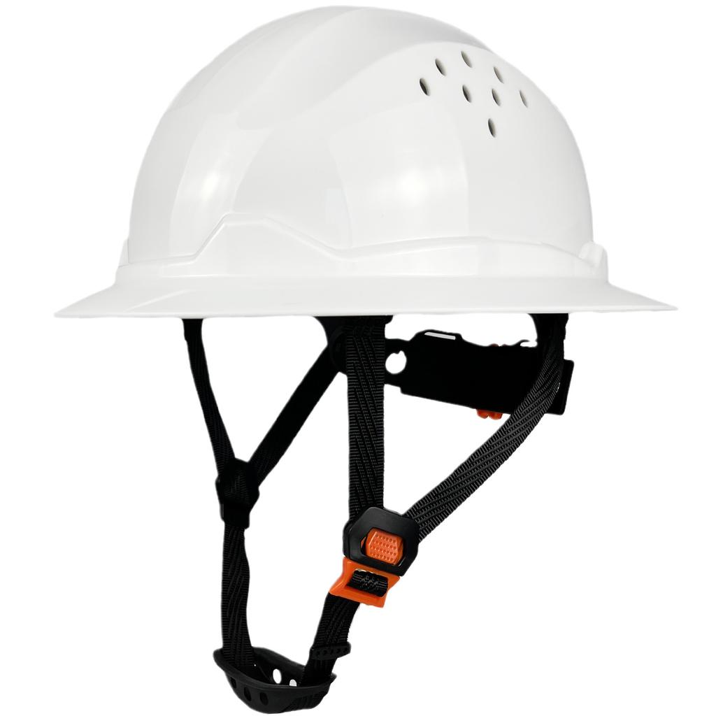 Full Brim Hard Hat For Engineer Construction Work Cap For Men ANSI Approved HDPE Safety Helmet with 6 Point Adjustable