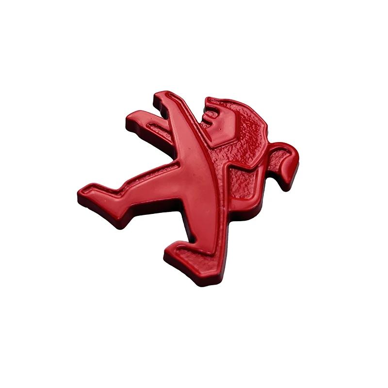 For Peugeot Logo 308 407 408 508 2008 3008 4008 5008 107 208 301 306 Alloy Car Steering Wheel Center Emblem Sticker Decoration