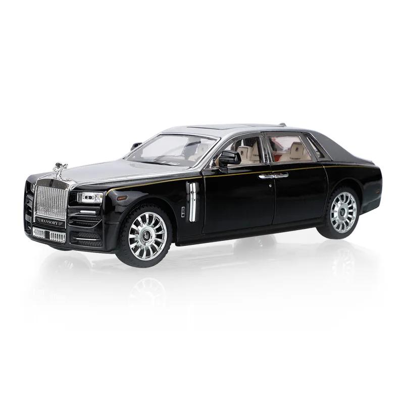1:24 Rolls-Royce Phantom Alloy Models Car Toy Diecasts Metal Vehicles Simulation Sound Light Pull Back Function Toys Car A428