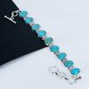 Natural Turquoise Gemstone Handmade 925 Sterling Silver Bracelet, Turquoise Bracelet For Wife , Unisex Bracelet Birthday Gift For Love