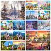 5D DIY Diamond Painting Landscape Castle Full Round Rhinestone Embroidery Cross Stitch Kit Mosaic Picture Home Decoration Gift