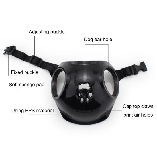 Pet Helmet with Ear Holes Dog Safety Hat Windproof Adjustable Puppy Motorcycle Helmet for Outdoor Riding Hiking Cycling