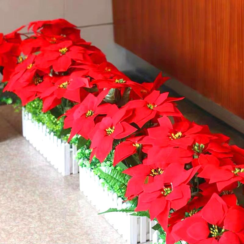 1 шт. Рождественский цветок DIY событие свадьба новый симулятор высокого качества 5/7 головок ручной работы искусственный букет креативное украшение