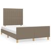 Bed Frame without Mattress Taupe 120x200 cm Fabric