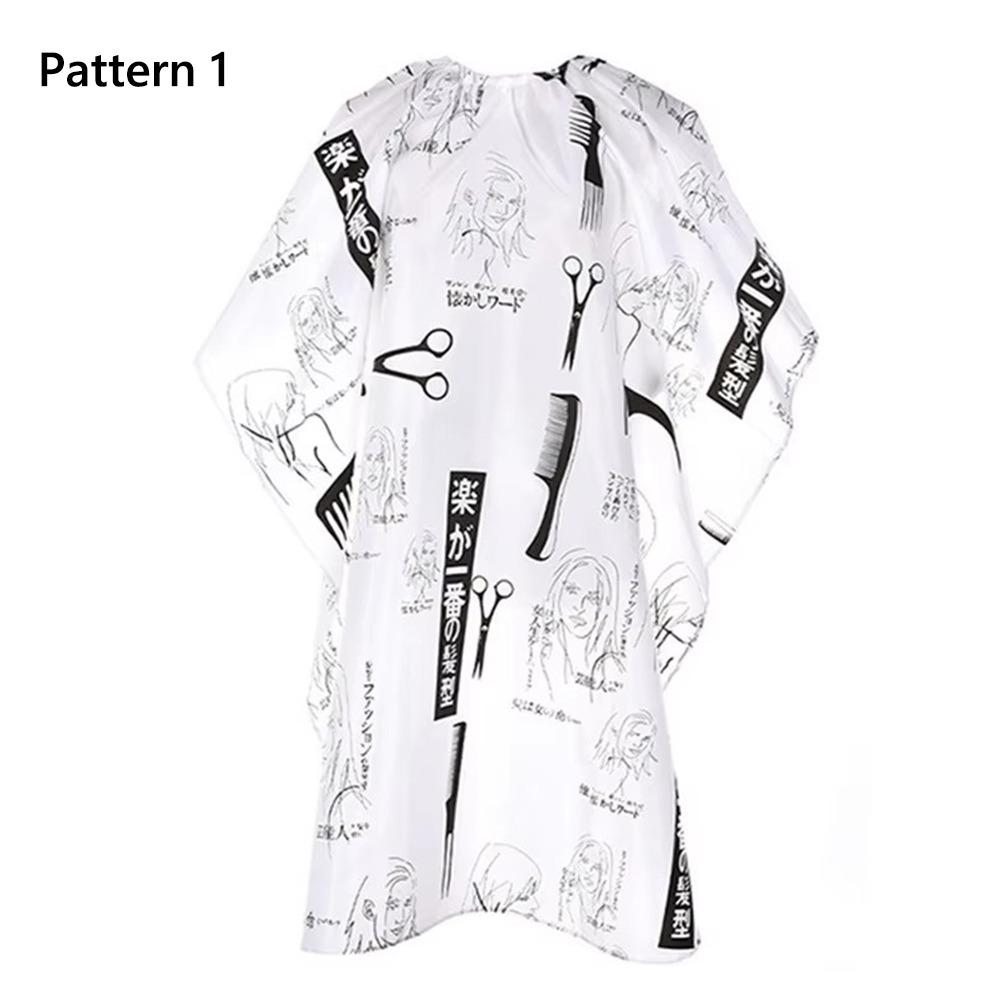 Салонный аксессуар Парикмахерский пеньюар Черный/С принтом расчески Парикмахерское пальто Парикмахерская мантия Парикмахерское