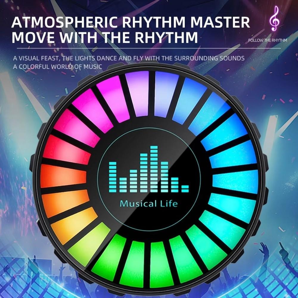 Rechargeable Car Aromatherapy Lamp Vent Clip RGB Music Rhythm Lamp Car Fragrance Light Automotive
