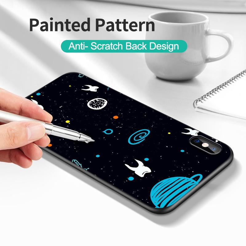 Black tpu Case For Xiaomi Redmi 9T Note 9T Note 10 8 8T 7 5G 4G Pro 10S Dentist tooth pattern