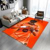 "Orange Football Jersey with Club Emblem" Patterned carpet a non slip rug suitable for all seasons and any setting, gift