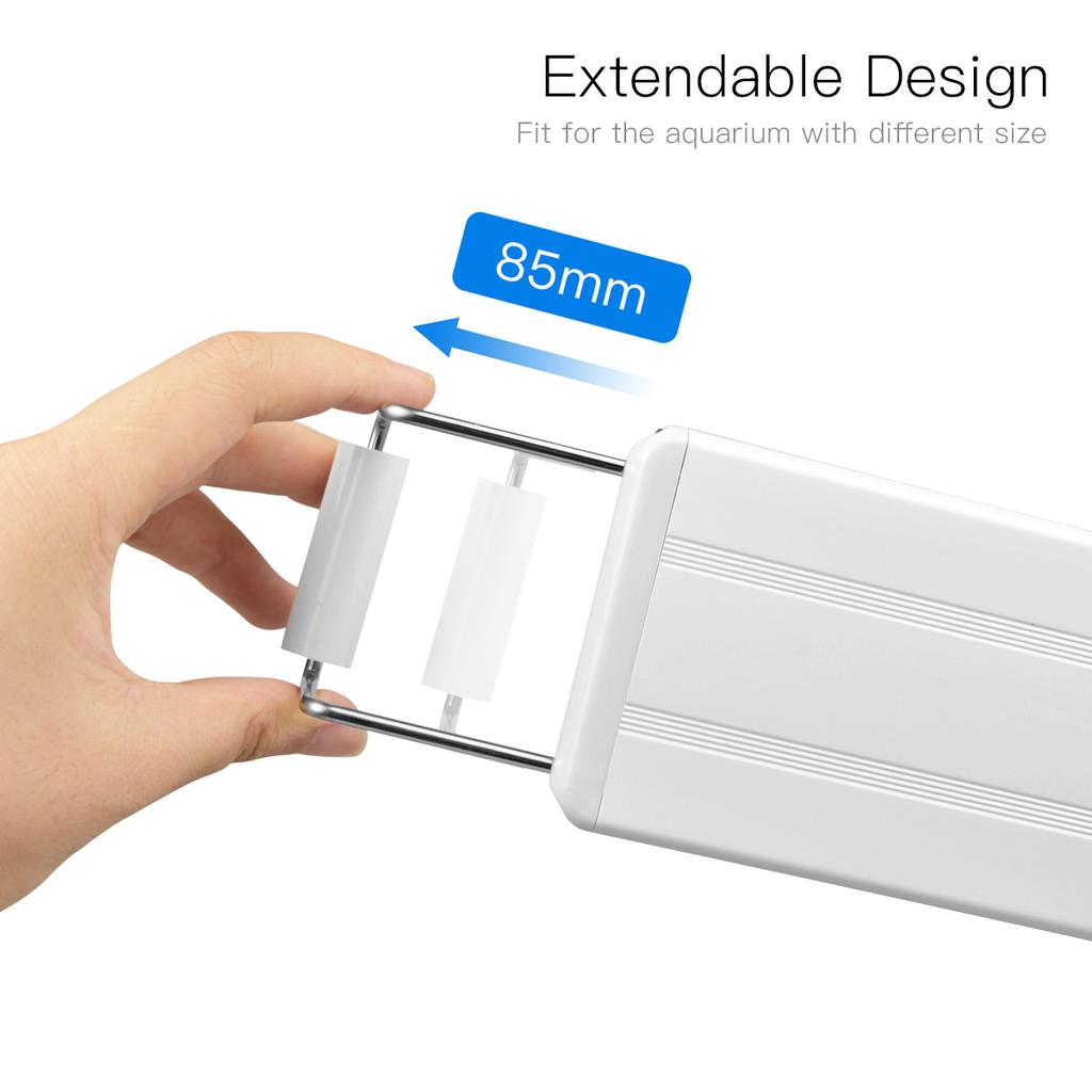 Выдвижной светодиодный светильник для аквариума с изменяемым цветом RGB, светодиодный светильник для аквариума, алюминиевая планка, полноспектральная лампа для выращивания водных растений, декор