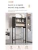 Floor-Standing Toilet and Washing Machine Storage Rack with Flip-Top Cabinet