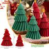 Christmas Tree Candle & Mold Set DIY Silicone Molds for Candles Soap Plaster Holiday Gifts with Finished Candles