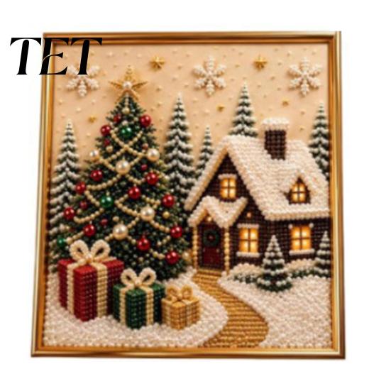 Unique Halloween Party Giveaways Faux Pearl Painting Kit, Cute Ghost 3D Art DIY Easy for Craft Enthusiasts Kit Adults, Christmas Home Festive