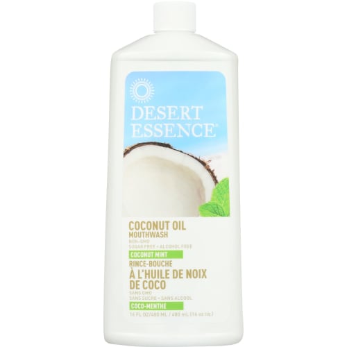Desert Essence Coconut Oil Whitening Mouthwash, 16 Fl Oz