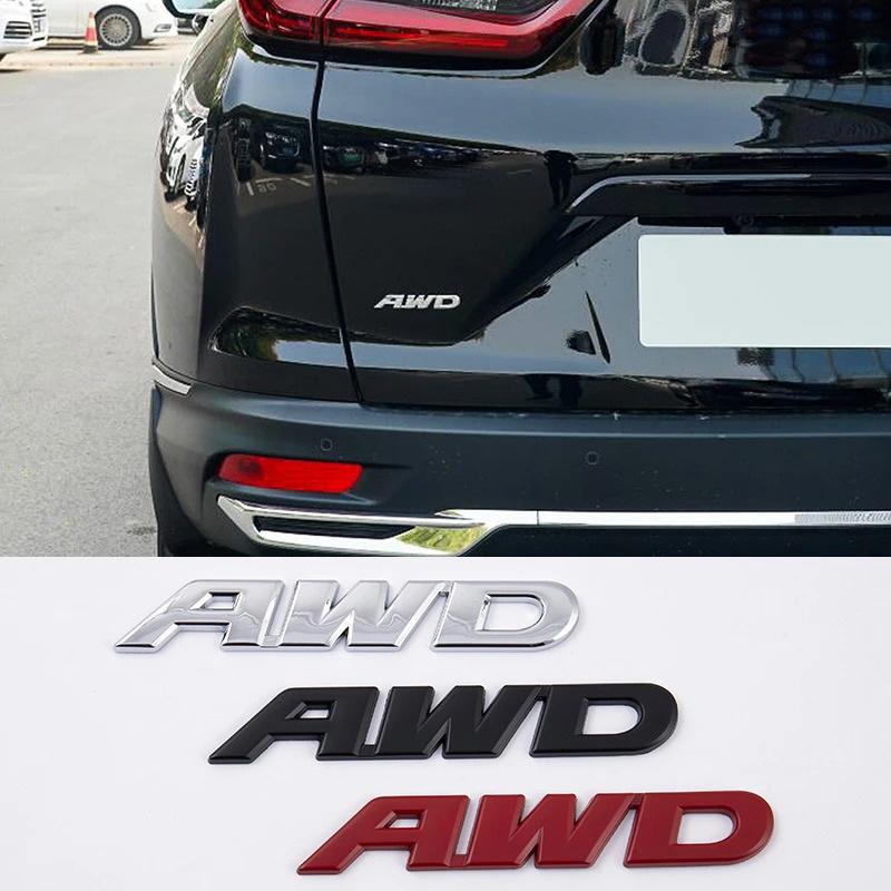 3D Metal AWD Logo Universal Car Emblem Fender Badge Trunk Decal Sticker For VW Toyota Honda CRV XRV MAZDA 4WD SUV 4x4 Off Road gr2