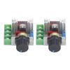 2PCS 2000W 220V AC SCR Регулятор напряжения Регулируемый модуль управления скоростью двигателя Ручка потенциометра
