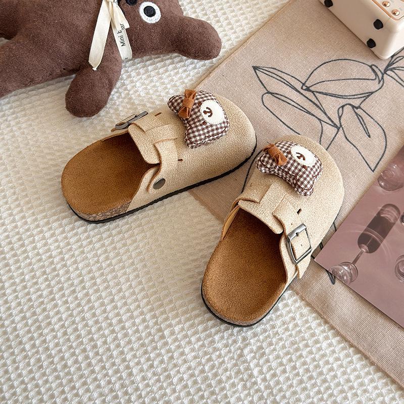 Детские шлепанцы Birkenstock в лесном стиле с изображением маленького медведя для девочек - Милые и универсальные для весны и осени, 2025