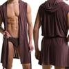 Howlees Men's Silky Sexy Bathrobe Homewear