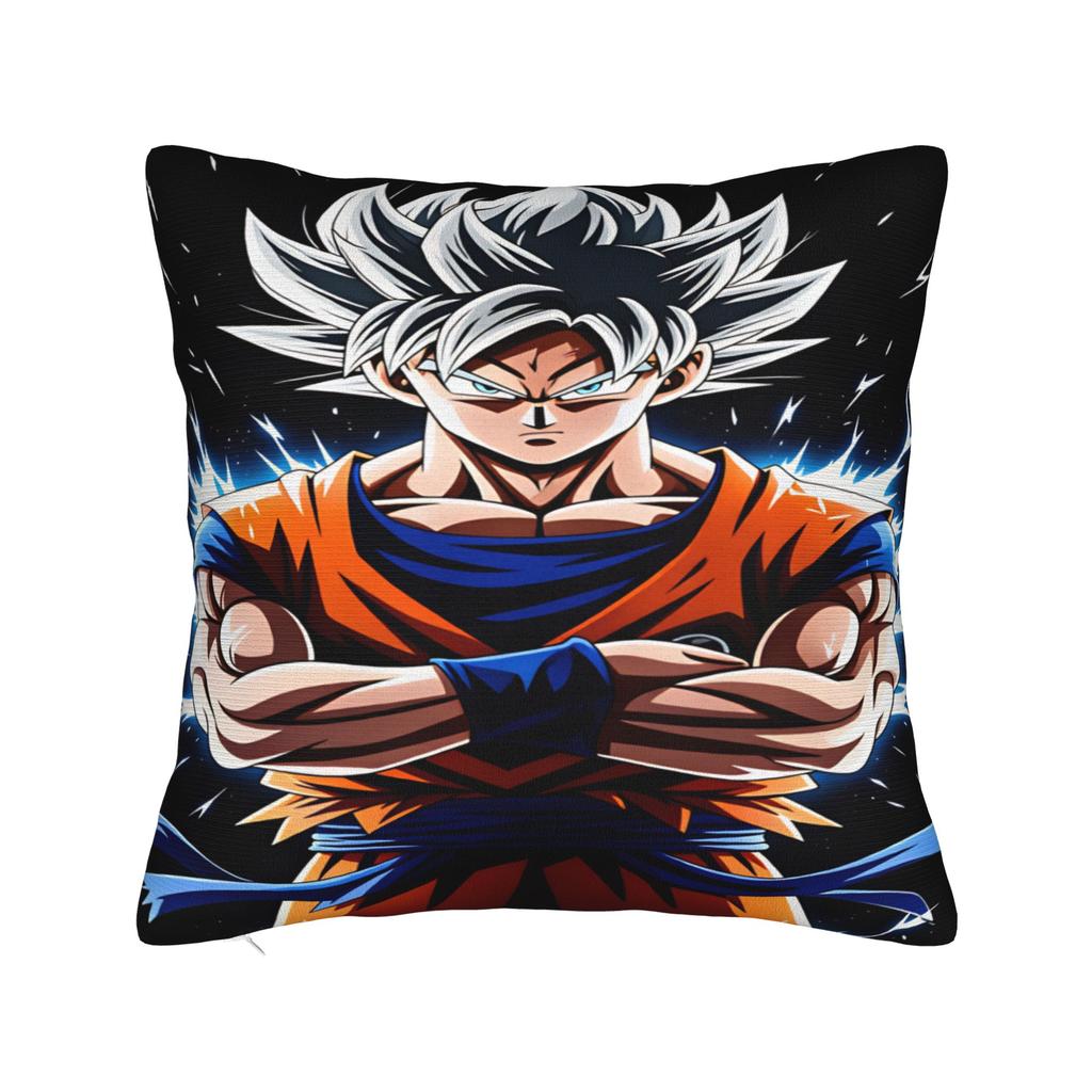 Son Goku Pillow Cover Dragons Balls Comfy Cushion Cover Retro Trendy Pillow Case For Chair Sofa Home Decor
