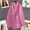 Korean Fashion Casual Women's Solid Color Pocket Blazer Suit Long Sleeve Cardigan Multi Colors Blazers Jacket