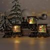Christmas Train Luminous Water Filling Small Wind Light Desktop Ornament Scene Arrangement Props