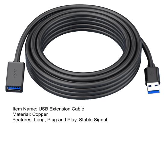 Долговечный удлинительный кабель USB 1 м/2 м, портативный медный сердечник, передача файлов