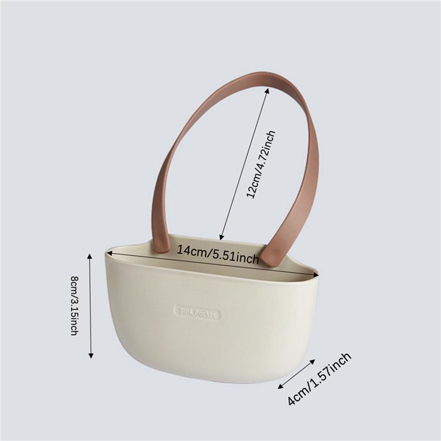 Kitchen Sink Drainage Basket Hanging Bag Sink Faucet Shelf Dishwashing Sponge Holder