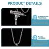 Men Necklace 5Pcs Cool Style Pendant Chain Jewelry Perfect For Dancing Parties And Birthdays 55X3.6CM