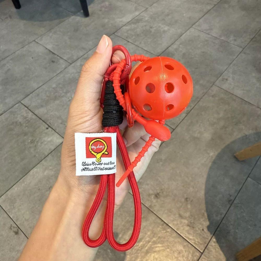 Decorative Pickleball Keyring Bag Charm Sports Keychain Portable Pickball Pendant Car Keychain