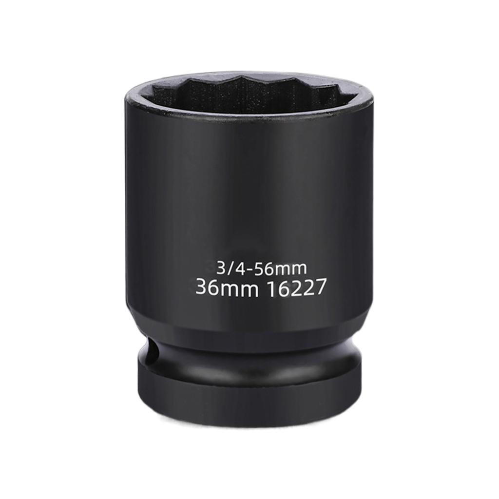 3/4Inch Drive Impact Wrench Socket 12 Point Drive Shaft Tool Power Socket for Heavy Duty Use Auto Repair Easy Removal