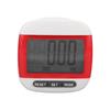 Elderly Step Counter LCD Display Clear Screen Accurate Walking Pedometer with ClipRed