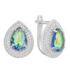 Silver Earrings with Mystic Topaz 3.951ct (2191285)