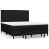 3136447 vidaXL Bed with Box Spring and Mattress Black 160x200 Cm Fabric
