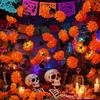 1-10PCS Artificial Chrysanthemum Marigold Hanging Decor  Wall Garland for Halloween Day of The Dead Diwali Easter Altar Decor