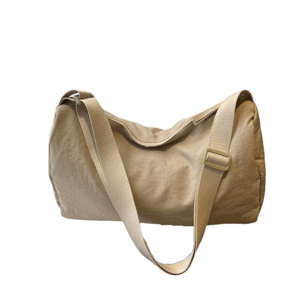 Large Capacity Simple Crossbody Bag Solid Color Canvas Pillow Bag Versatile Shoulder Bag Women