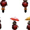5Pcs/Set Garden Insect Stakes 2D Acrylic Decorative Bee Sign with Stake Planter Insert Ladybug Sign for Potted Plants Patio Yard Balcony