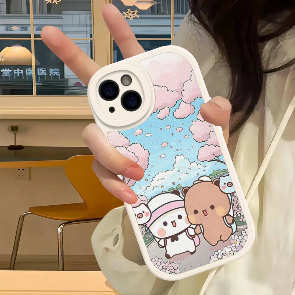 Милый Чехол Для Телефона Из ПУ Кожи Bubu Dudu Для IPhone 16 15 14 13 12 11 Pro Max Plus Задняя Крышка Fundas