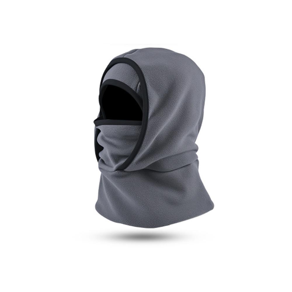 Double Layer Balaclava Cycling Cap Neck Protection Fleece Ski Windproof Cap Windproof Cold-proof Ear Protection Hat Winter