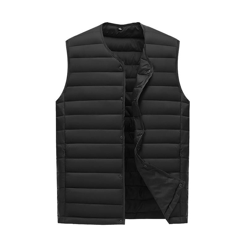 Mens Padded Vest Winter Warm Sleeveless Quilted Cotton Nylon Outerwear Casual Layering