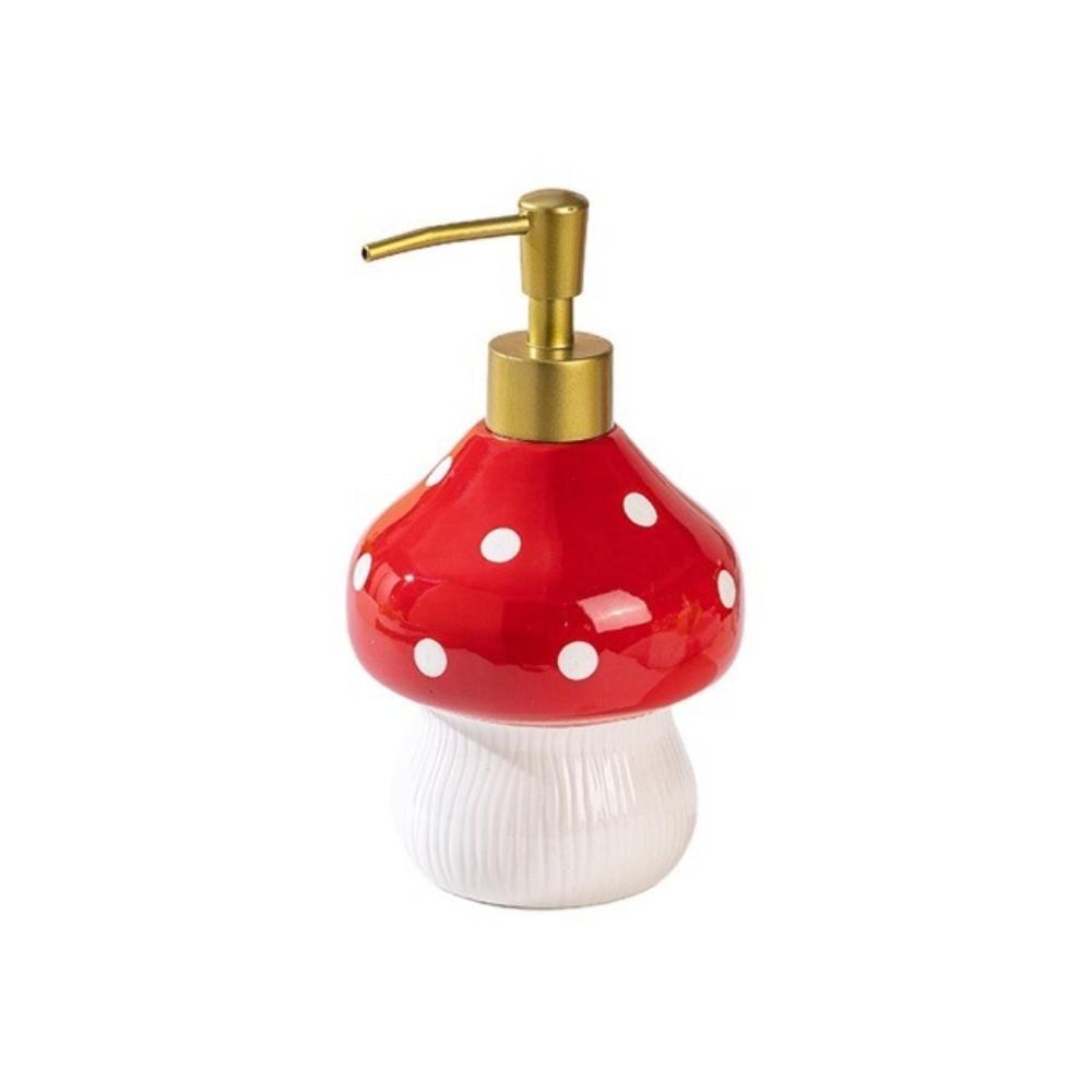 Large capacity Ceramic Soap Dispenser Decorative Lemon Mushroom Pump Bottle  Countertop