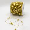 Gold Pearl Beads Chain 8+3mm Pearl Bead Garland Pearl Strand Trim  DIY Craft