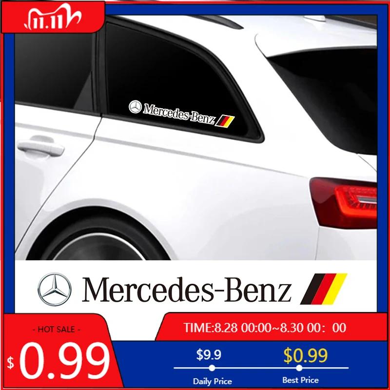 GLC GLB 4Pcs Car Styling Door Handle Stickers Vinyl Decoration For Mercedes Benz AMG GLE GLS CLS GLC CLA GLA GLK ML C197 R231 W