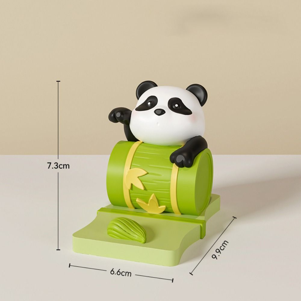 Sculpture Statue Cellphone Sand Cute Panda Cartoon Panda Decoration Panda Desk Phone Holder