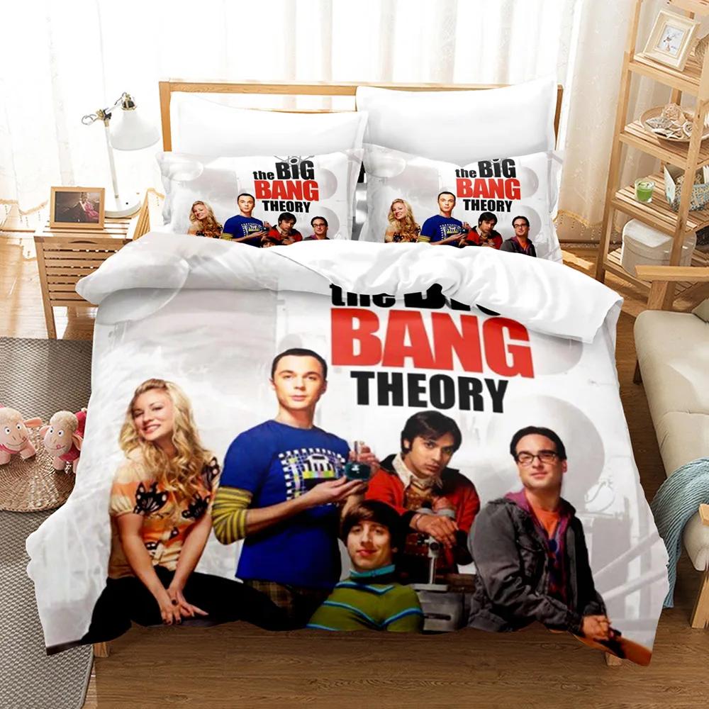 3D Печатный Набор Постельного Белья Теория Большого Взрыва TBBT Пододеяльник 3 шт. Покрытие Односпальное Двуспальное Одеяло Постельное Белье Покрытие Домашний Текстиль