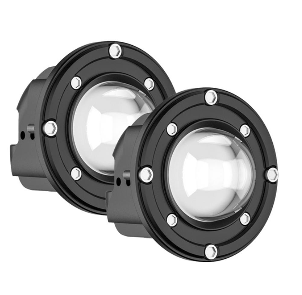 2x Flush Mount LED Work Light Pods 3" Round Driving Spot Fog Lights White/Yellow