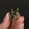 Miniature Proposal Figurine Mini Couple Statue Anniversary Brass Craft Artistic Sculpture