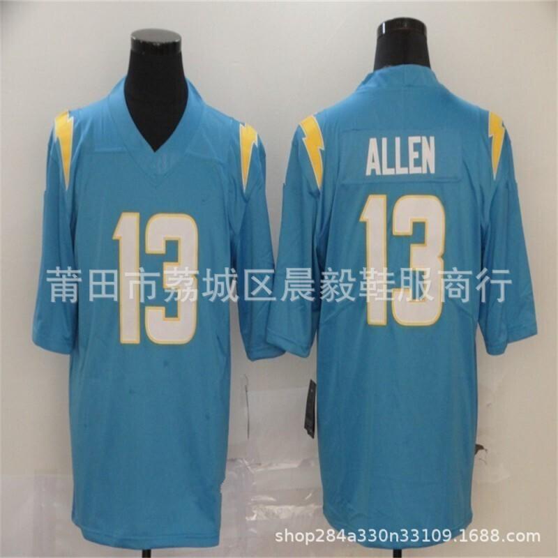 Mens Embroidered Football Jersey LA Chargers Style 13 Allen 30 Ekeler 97 Bosa Rugby Training Game Wear